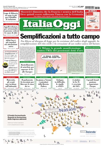 Italia oggi : quotidiano di economia finanza e politica